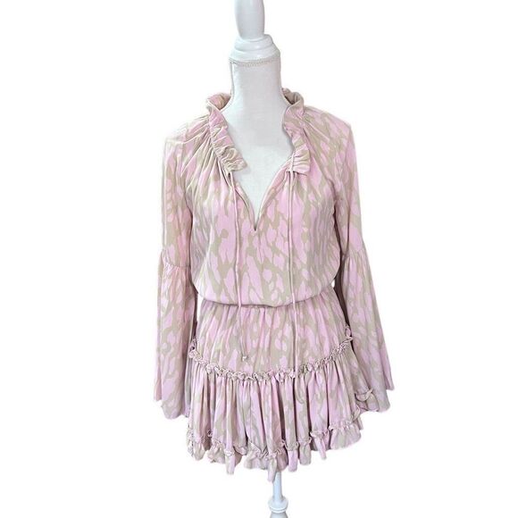 Buddy Love Animal print long sleeve mini dress, sz medium NWT - Picture 1 of 8